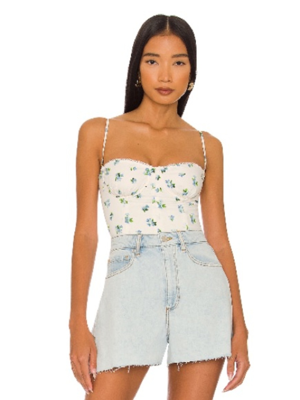 Danielle Bernstein Bustier Top in Butter Yellow
